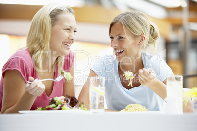 Female Friends Having Lunch Together At The Mall