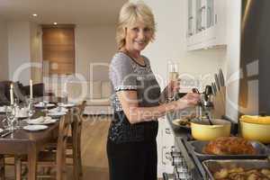 Woman Preparing Food For A Dinner Party