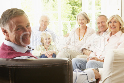 Friends Socializing At Home