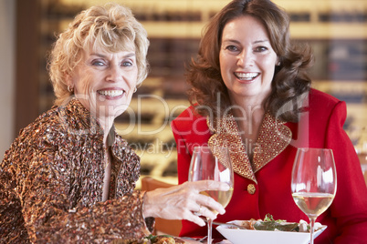 Friends Having Dinner Together At A Restaurant