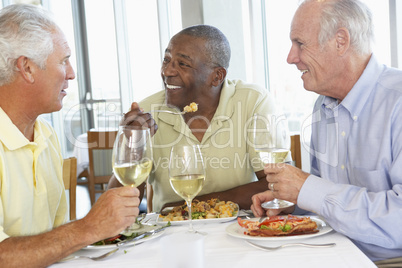 Friends Having Lunch Together At A Restaurant