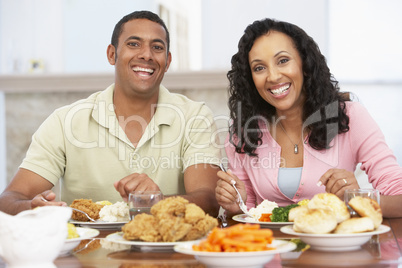 Couple Having Lunch Together At Home