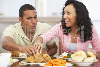 Couple Having Lunch Together At Home