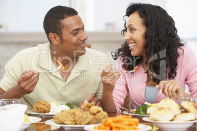 Couple Having Lunch Together At Home