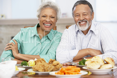 Couple Having Lunch Together At Home