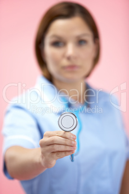 Female Doctor Holding Stethescope
