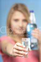 Teenage Girl Holding Glass Of Spirits