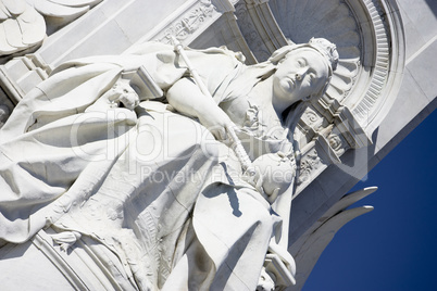 Victoria Memorial In The Queen's Gardens, London, England