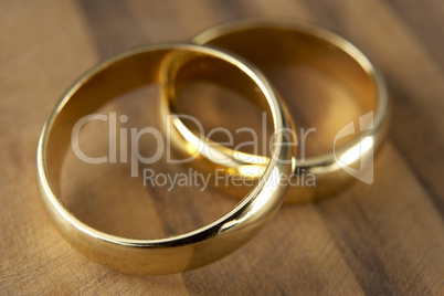 Two Wedding Rings Resting Together
