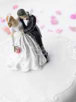 Wedding Cake With Bride And Groom Figurines