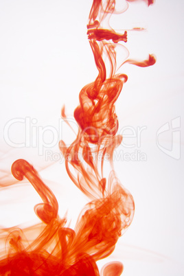 Red Ink Mixing With Water