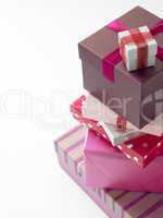 Stack Of Pink Wrapped Presents