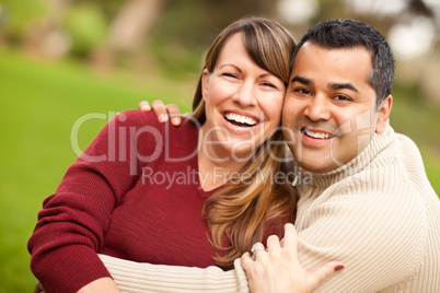 Attractive Mixed Race Couple Portrait