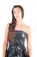 Woman in recycling dress