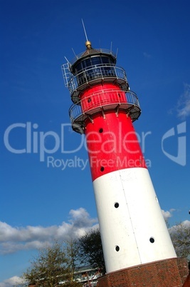 Rot Weißer Leuchtturm von Büsum an der Nordsee