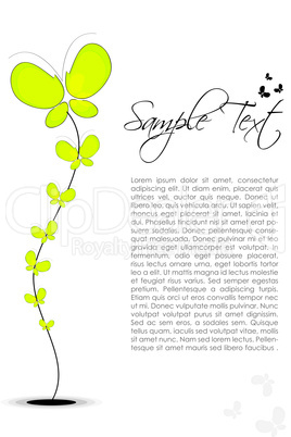 abstract floral text template