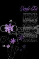 floral text template