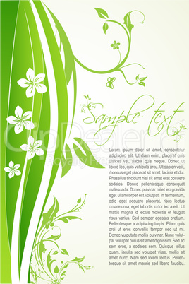 floral background with sample text