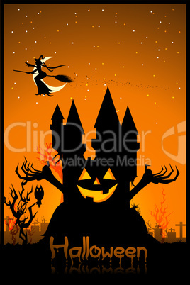 haunted house/ halloween card