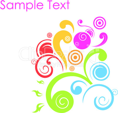 colorful swirly vector background