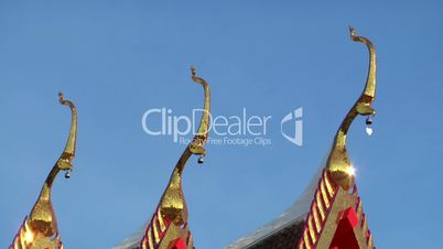 Thai temple roof background loop
