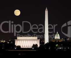 Night picture of Washington DC