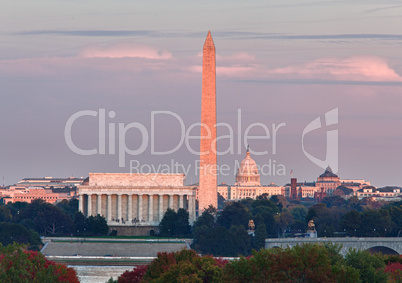 Sunset over Washington DC