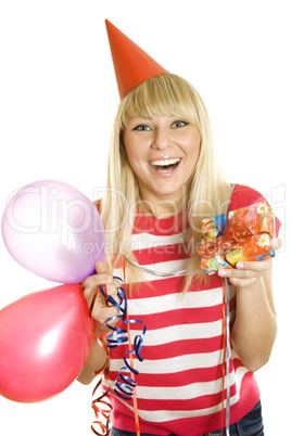 Young woman celebrating her birthday