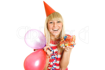 Young woman celebrating her birthday