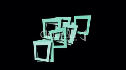 abstract blue square frame and puzzle background.