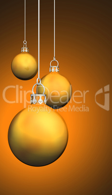 Weihnachtskugeln Hintergrund Orange Braun