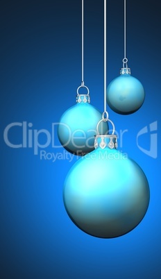 Cyan Blau Weihnachtskugeln Hintergrund 09
