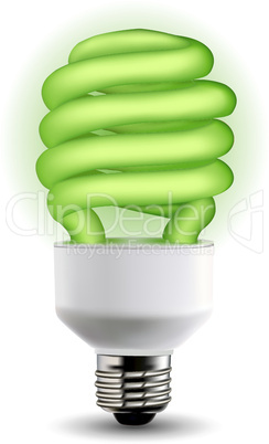 green cfl bulb