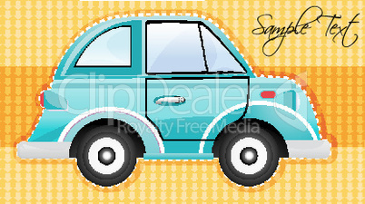 car on textured background