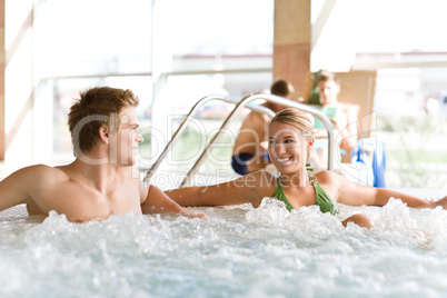 Swimming pool - couple relax in hot tub