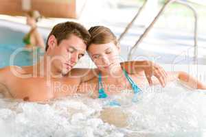 Swimming pool - couple relax in hot tub