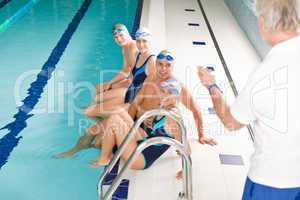 Swimming pool - swimmer training competition