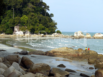 Felsen Strand Meer Urlaub