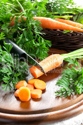 Karotten schneiden / sliced carrots