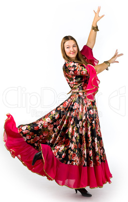 Woman in gipsy dance