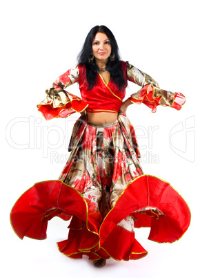 woman dance in gipsy costume