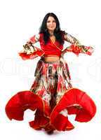 woman dance in gipsy costume