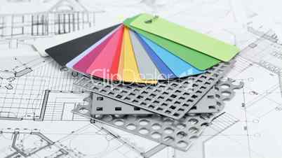 architectural materials & blueprints