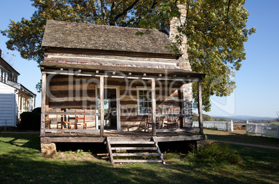 Wooden cabin in HDR