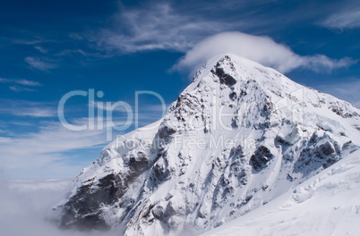 Swiss Alps and snowy peak
