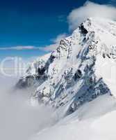 Swiss Alps and snowy peak