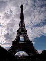 Silhouette of Eiffel Tower