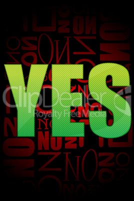 illustration of yes text