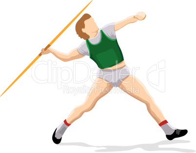 javeline player throwing javeline