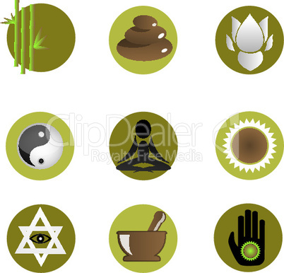 set of spa icons